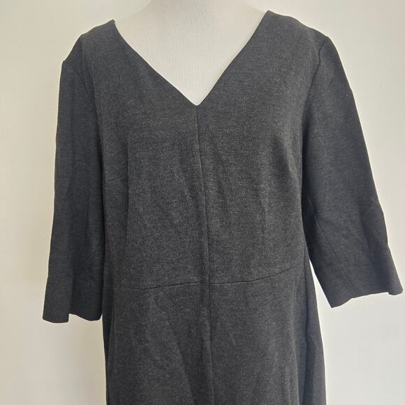 MM LaFleur Mona Plus Sized Dress Gray Modest Professional Stretch Ponte Women 2X - Picture 5 of 11
